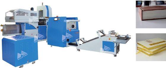 Αυτοματοποιημένη μηχανή δέσμευσης σημειωτικών βιβλίων με ταχύτητα 600 μονάδες την ώρα 380V 9KW Αυτοματοποιημένη μηχανή κάλυψης βιβλίων με σκληρό κάλυμμα